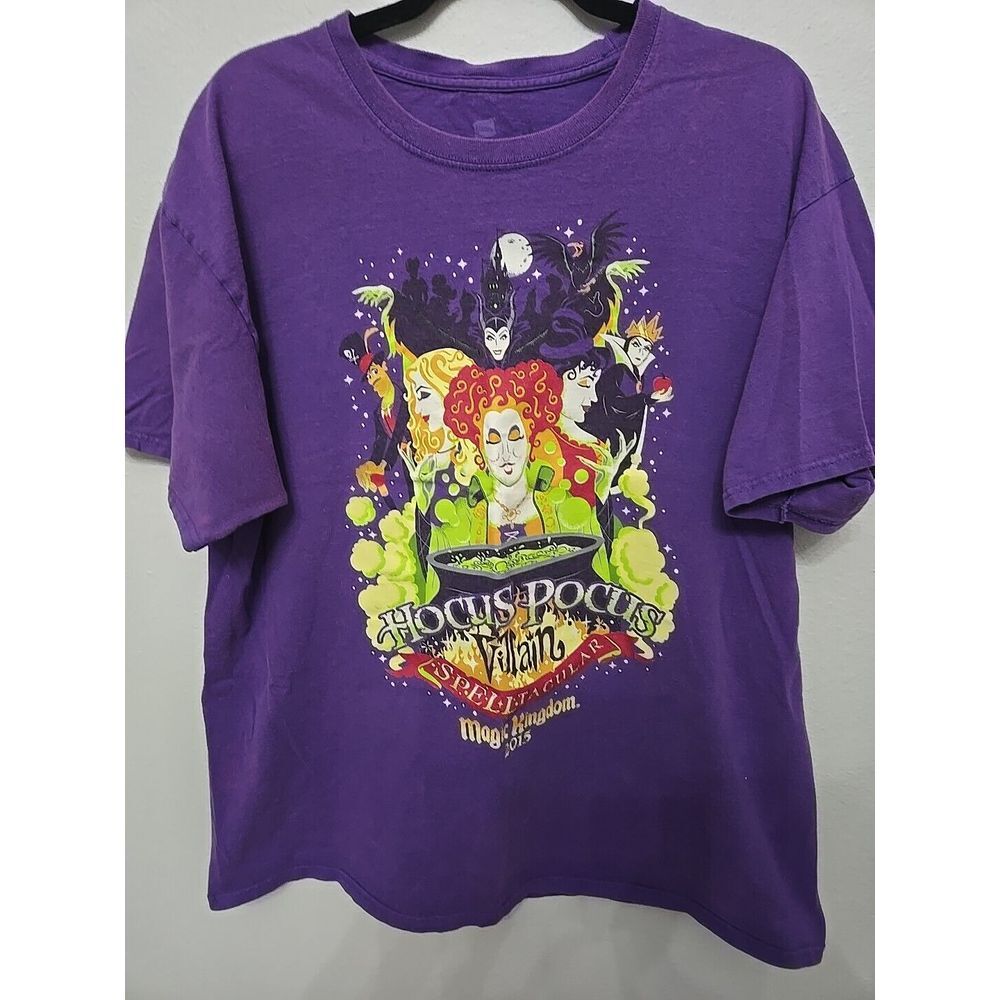 Disney Parks Hocus Pocus Villain Spelltacular Magic Kingdom 2015 Purple Shirt XL